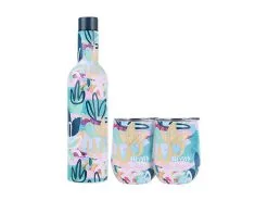 Rach Jackson Rock Garden Double Wall Insulated Wine Set 3pc Gift Boxed