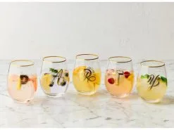 The Letterettes Stemless Glass 500ML U Gift Boxed"" -KITCHENWARE SHOP maxwell williams letterettes stemless 5