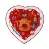 Kasey Rainbow Sparkly Season Heart Dish 20cm Red Gift Boxed -KITCHENWARE SHOP me0006