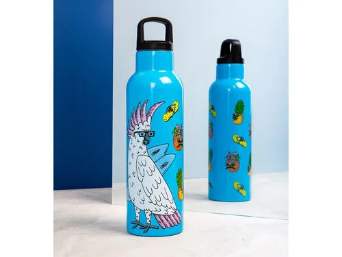 Mulga The Artist Double Wall Insulated Bottle 600ML Cockatoo 5 Mulga The Artist Double Wall Insulated Bottle 600ML Cockatoo - Image 3