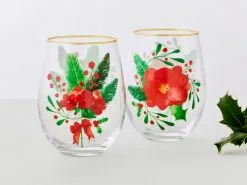 Mistletoe Stemless Glass 500ML Set Of 2 Gift Boxed -KITCHENWARE SHOP ss22 website maxwell williams mistletoe glasses 1 1